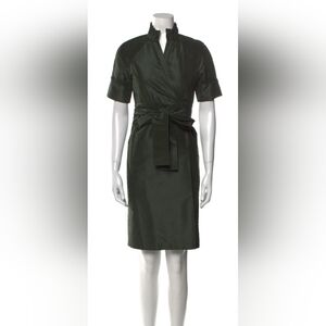 Diane Von Furstenberg Dark Green Midi Dress